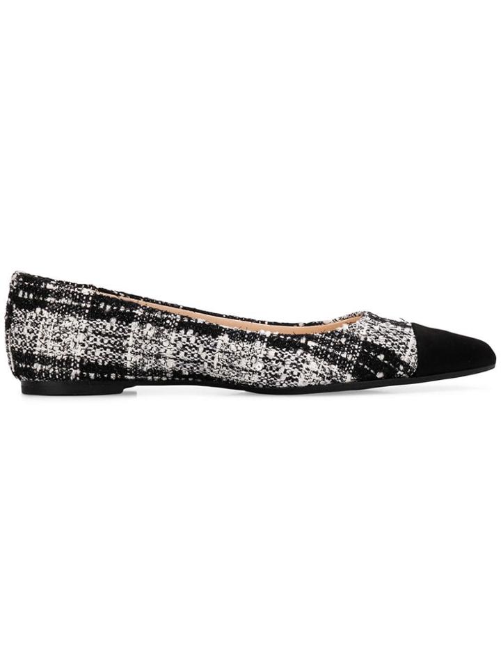 Anna Baiguera Malika Suede And Bouclè Ballet Flats - Black