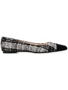 Anna Baiguera Malika Suede And Bouclè Ballet Flats - Black