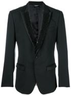 Dolce & Gabbana Frilled Lapels Blazer - Black