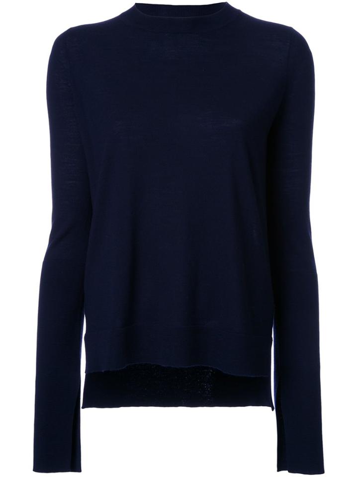 Studio Nicholson Lightweight Crew Neck Knit Top - Blue