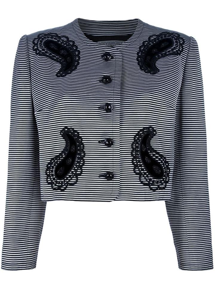 Givenchy Vintage Striped Paisley Applique Jacket