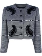 Givenchy Vintage Striped Paisley Applique Jacket