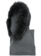 Eleventy Fur Scarf - Grey