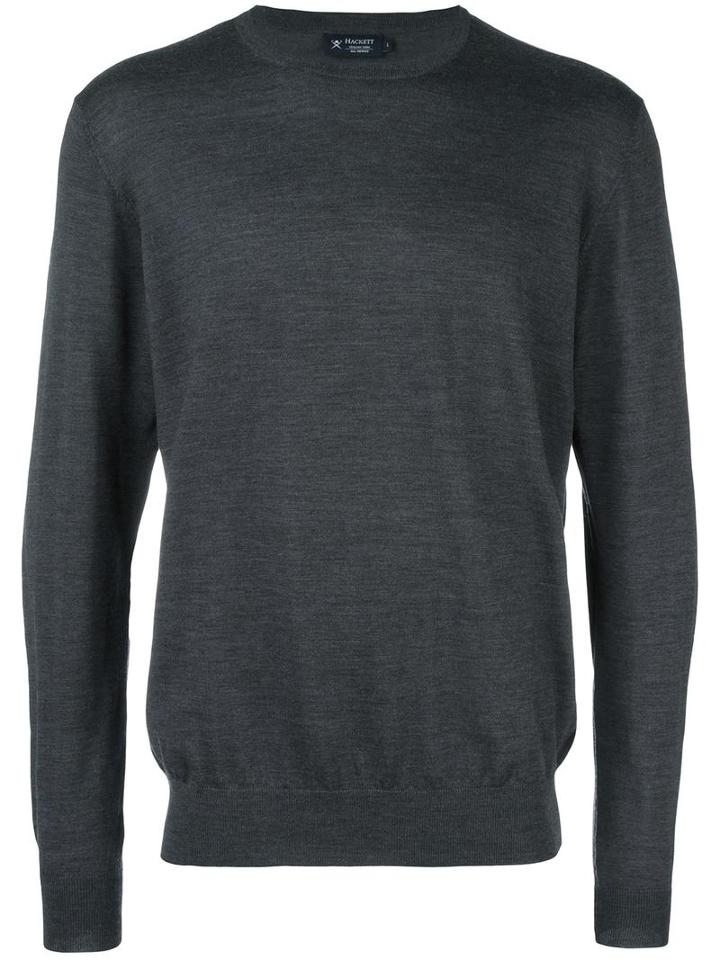 Hackett Crew Neck Jumper, Men's, Size: Large, Grey, Merino