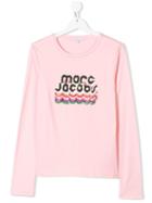Little Marc Jacobs Teen Sequin Logo Top - Pink & Purple