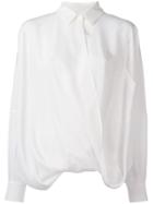 Moschino Draped Shirt, Women's, Size: 40, White, Silk