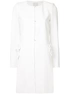 Ingie Paris Bow-embellished Coat - White