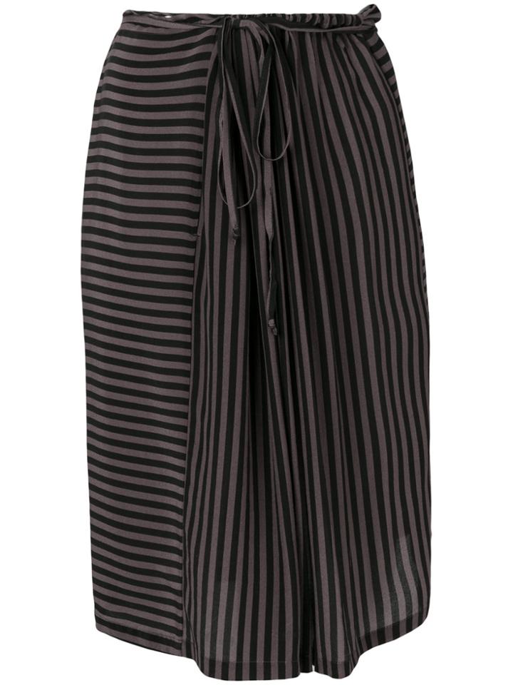 Humanoid Striped Skirt - Black