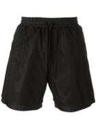 Odeur Mesh Overlay Track Shorts, Adult Unisex, Size: M, Black, Polyamide/polyester