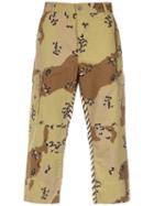 À La Garçonne Printed Unisex Cargo Trousers - Neutrals