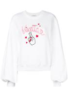 Vivetta Logo Embroidered Sweatshirt - White