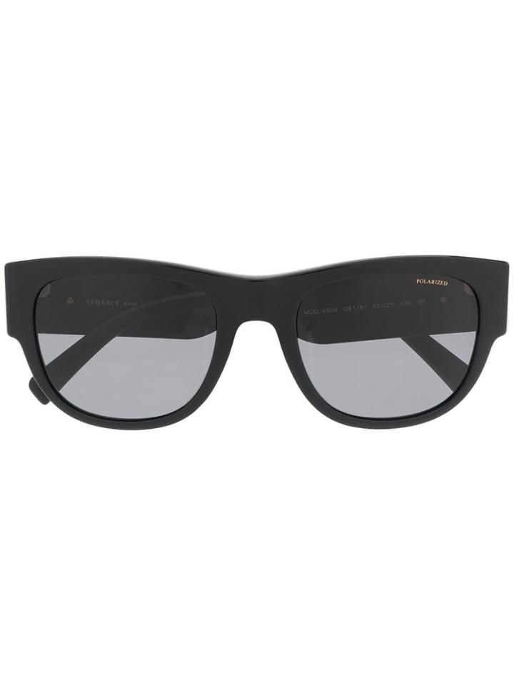 Versace Eyewear Oversized Round Frame Sunglasses - Black