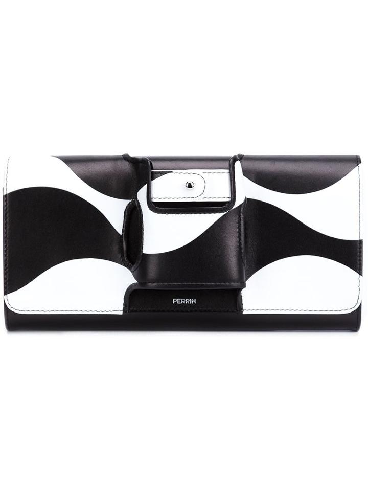 Perrin Paris Bicolour Glove Clutch, Women's, Black