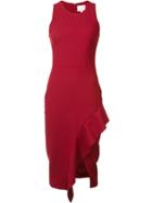 Cinq A Sept Ruffled Hem Dress, Women's, Size: 4, Red, Polyester/viscose/spandex/elastane