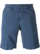 Incotex Stretch Bermuda Shorts, Men's, Size: 32, Blue, Cotton/spandex/elastane