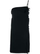 Paco Rabanne Asymmetric Silver Strap Dress