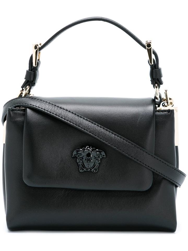 Versace 'palazzo' Kangaroo Shoulder Bag, Women's, Black