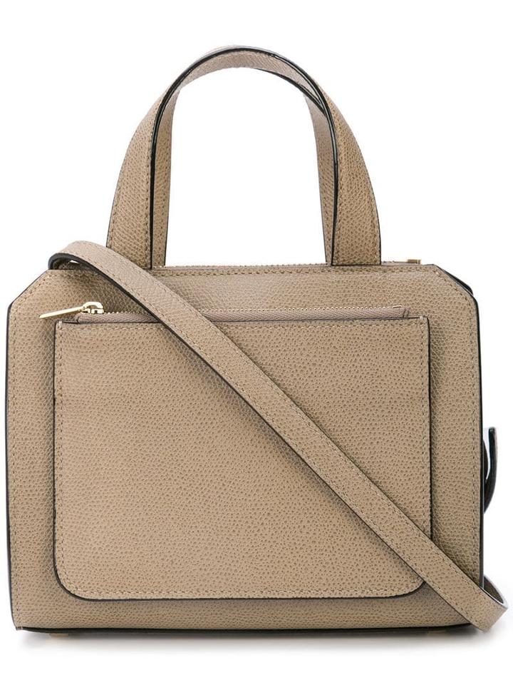Valextra Top Handle Satchel Bag - Neutrals