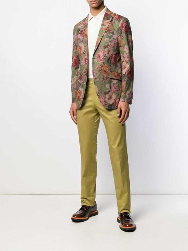 Etro Bird Embroidered Polo Shirt - Neutrals