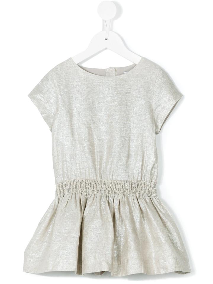 Knot - Metallic Effect Dress - Kids - Cotton/linen/flax - 10 Yrs, Nude/neutrals