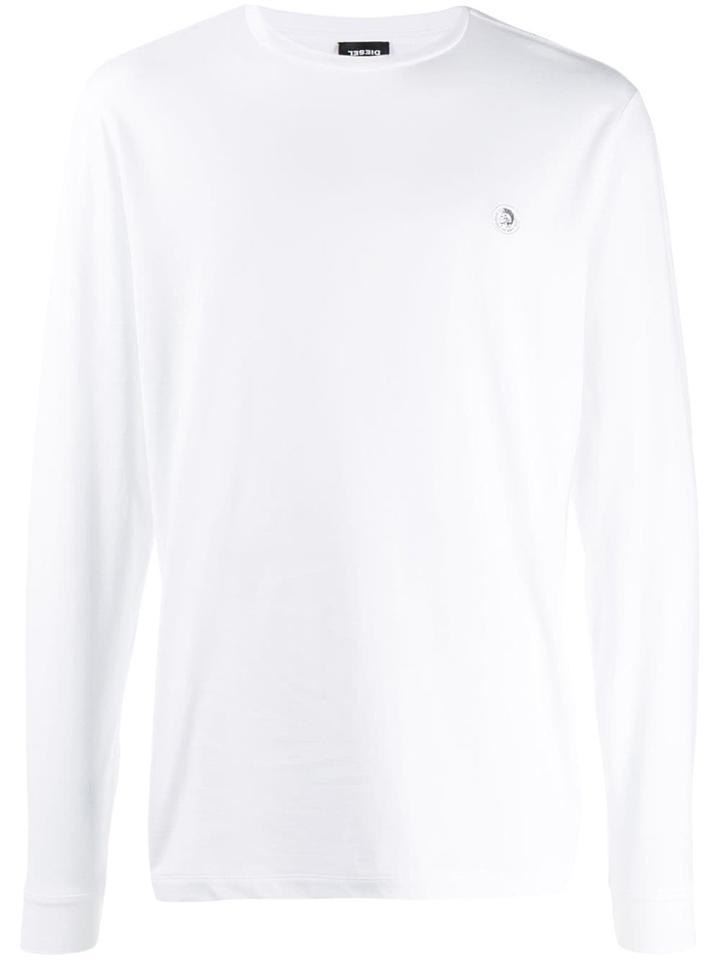 Diesel Mohawk Patch Long Sleeve Top - White