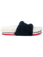 Moncler Fluffy Slippers - Blue