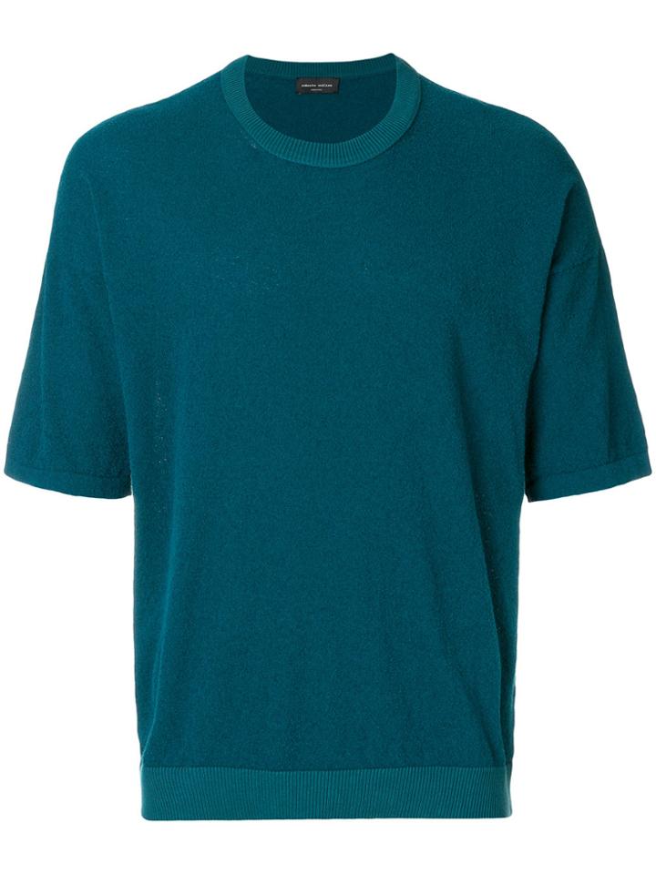 Roberto Collina Short Sleeve Jumper - Blue