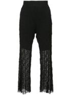 Lost & Found Ria Dunn Flared Cropped Trousers - Black
