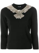 Alexander Mcqueen Embellished Wing Top - Black