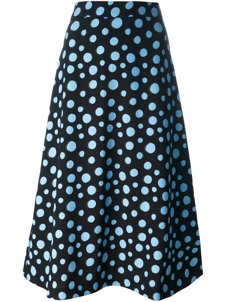 House Of Holland Spotlight Print Skirt, Women's, Size: 6, Black, Polyester