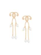 Moschino Question Mark Hanging Earrings, Women's, Metallic