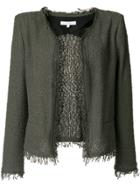Iro Fringed Fitted Jacket - Green