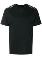Les Hommes Laced Shoulder T-shirt - Black