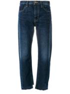 Current/elliott Straight Leg Cropped Jeans - Blue
