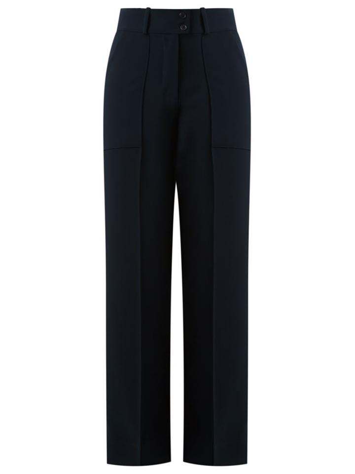 Gloria Coelho Straight Leg Trousers, Women's, Size: 38, Blue, Acetate/polyester