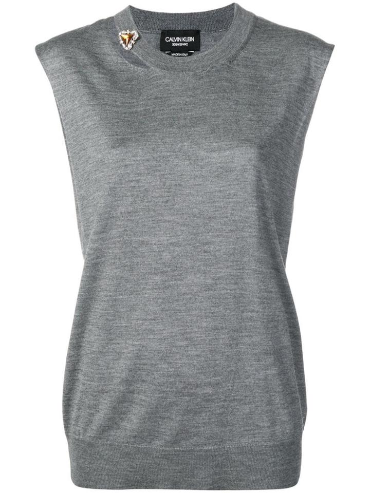 Calvin Klein 205w39nyc Cut-out Tank Top - Grey