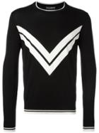 Dolce & Gabbana Geometric Jumper, Men's, Size: 48, Black, Silk