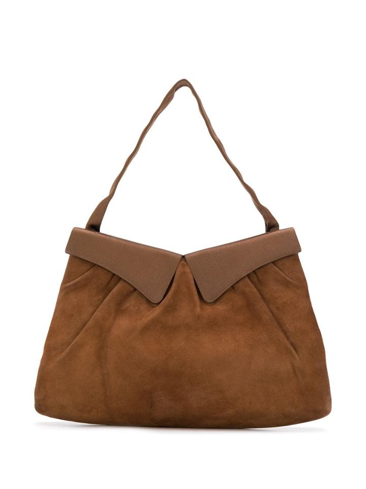 Gucci Pre-owned 1980's Envelope Gathered Tote - Brown