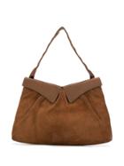 Gucci Pre-owned 1980's Envelope Gathered Tote - Brown