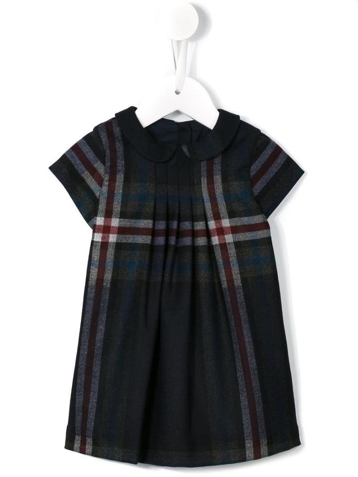 Knot - 'marine' Check Collar Dress - Kids - Cotton/polyester/spandex/elastane/viscose - 18 Mth, Blue