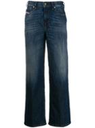 Diesel Boxy Wide-leg Jeans - Blue