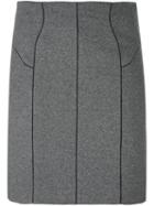 Mugler Straight Skirt, Women's, Size: 40, Grey, Polyamide/polyester/spandex/elastane/wool