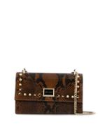 Jimmy Choo Leni Snake Print Bag - Brown