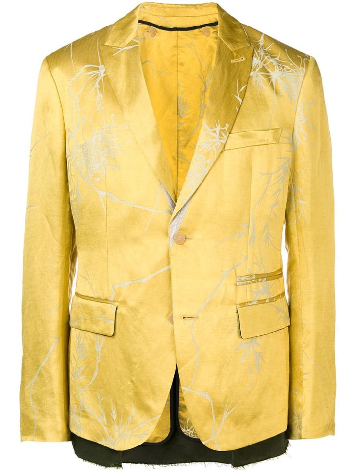 Haider Ackermann Patterned Blazer - Yellow
