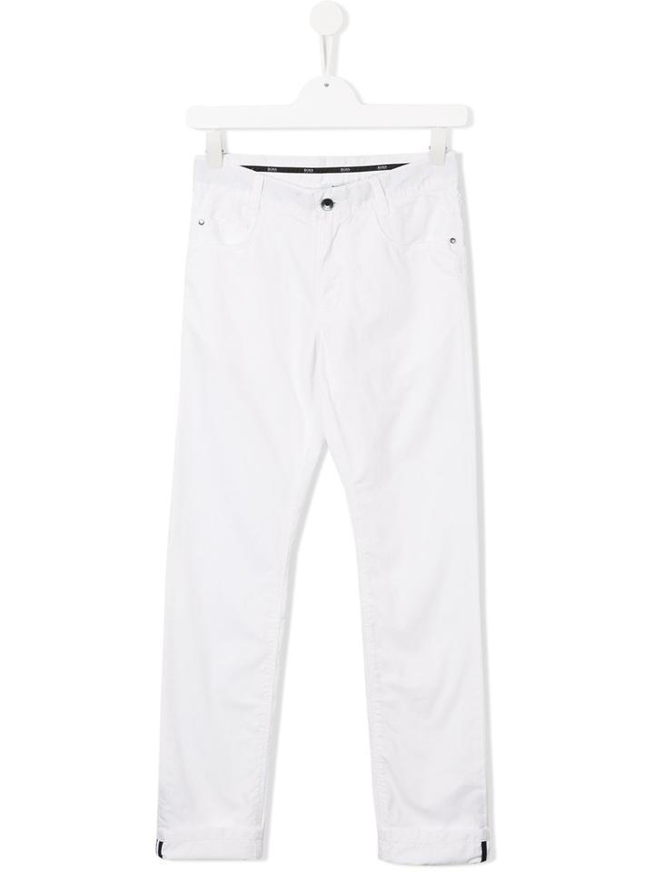 Boss Kids Smart Trousers, Boy's, Size: 16 Yrs, White