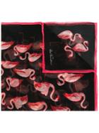 Red Valentino Flamingo Print Scarf, Women's, Black, Silk