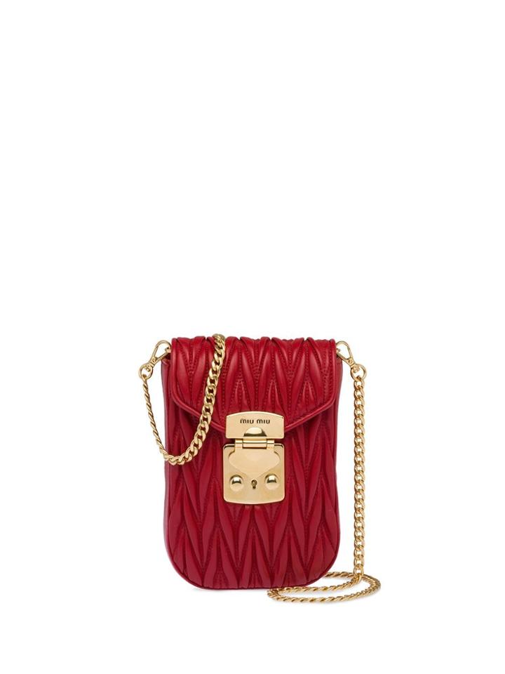 Miu Miu Matelassé Mini-bag - Red