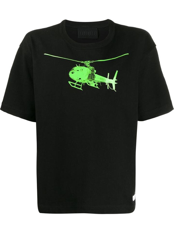 000 Worldwide Helicopter Print T-shirt - Black