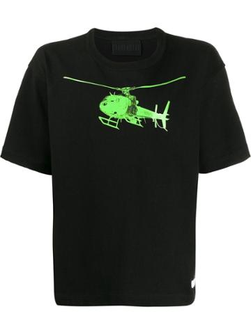 000 Worldwide Helicopter Print T-shirt - Black