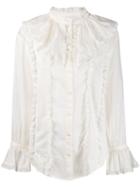 See By Chloé Lace-trim Ruffled Shirt - White